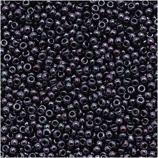 Toho Round Seed Beads 15/0 90 'Metallic Amethyst Gun Metal' 8 Gram Tube