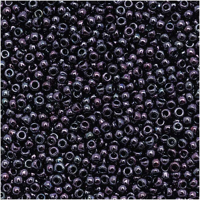 Toho Round Seed Beads 15/0 90 'Metallic Amethyst Gun Metal' 8 Gram Tube