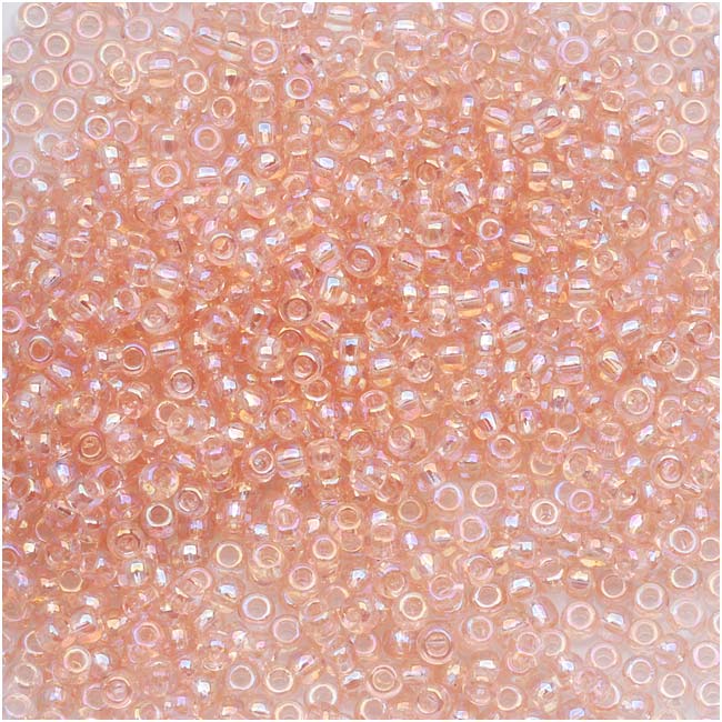 Toho Round Seed Beads 15/0 #169 'Transparent Rainbow Rosaline' 8g