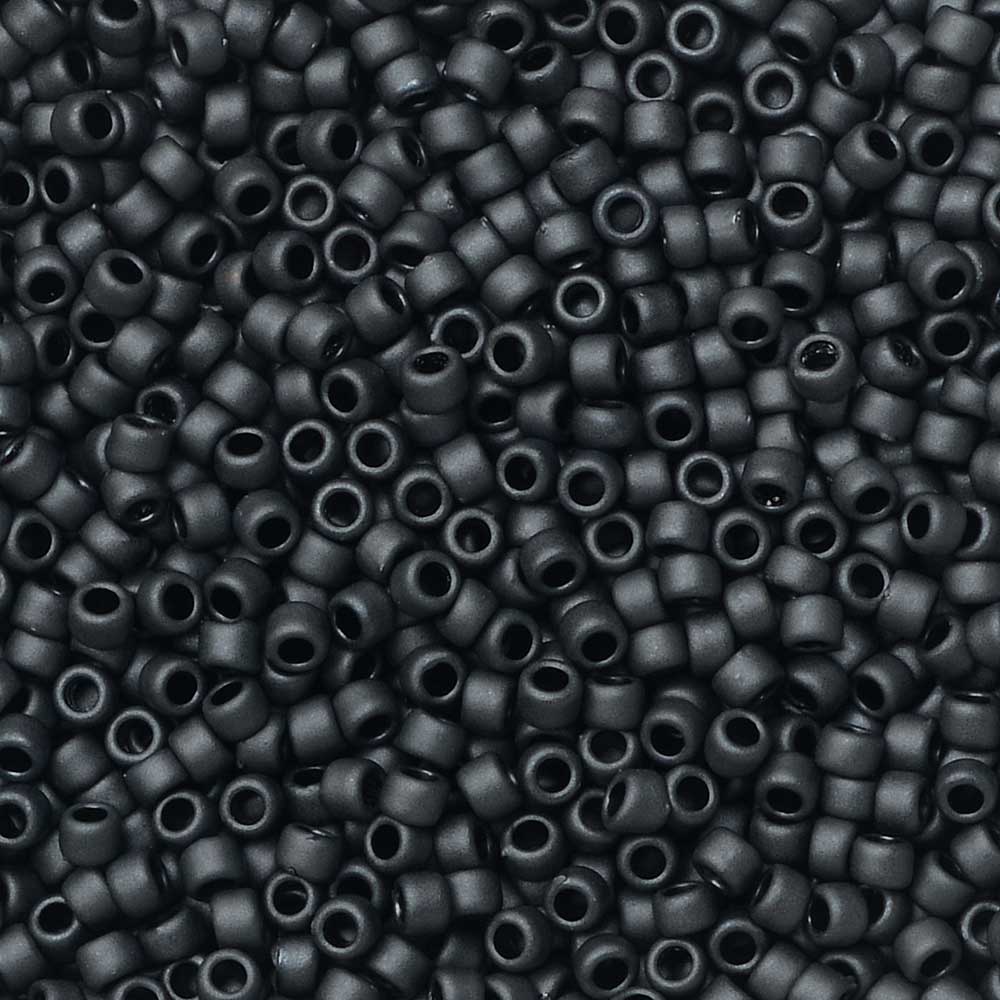Toho Seed Beads, Round 15/0 #611 'Matte Opaque Gray' (8 Grams)
