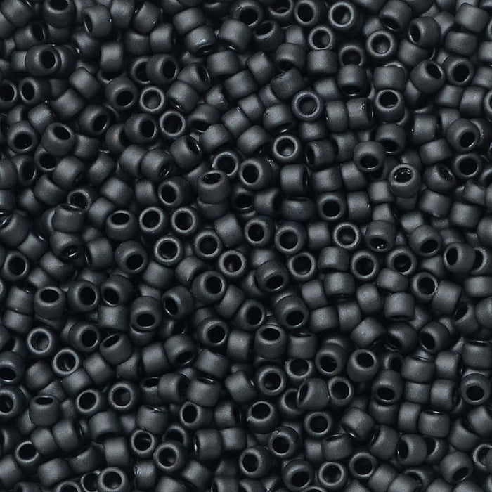 Toho Seed Beads, Round 15/0 #611 'Matte Opaque Gray' (8 Grams)