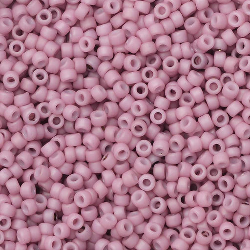 Toho Seed Beads, Round 15/0 #765 'Opaque Pastel Frosted Plumeria' (8 Grams)