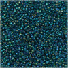 Toho Round Seed Beads 15/0 #167BD 'Transparent Rainbow Teal' 8g