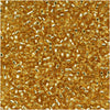 Toho Round Seed Beads 15/0 #22B 'Silver Lined Medium Topaz' 8g