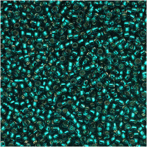Toho Round Seed Beads 15/0 #27BD 'Silver Lined Teal' 8g