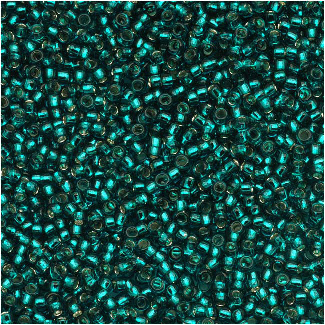 Toho Round Seed Beads 15/0 #27BD 'Silver Lined Teal' 8g