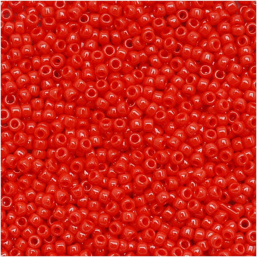 Toho Round Seed Beads 15/0 45A 'Opaque Cherry' 8 Gram Tube