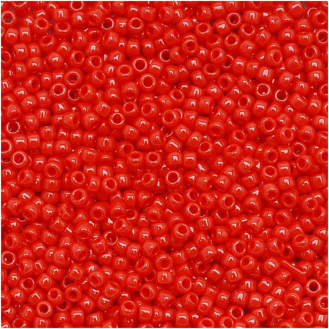 Toho Round Seed Beads 15/0 45A 'Opaque Cherry' 8 Gram Tube
