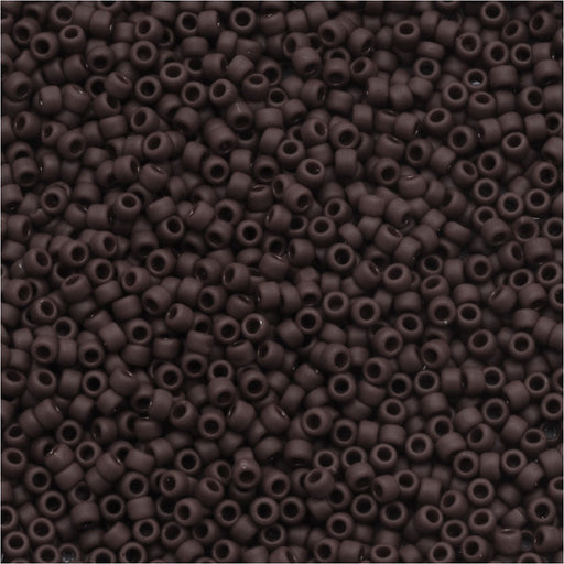 Toho Round Seed Beads 15/0 #46F 'Opaque Frosted Oxblood' 8g