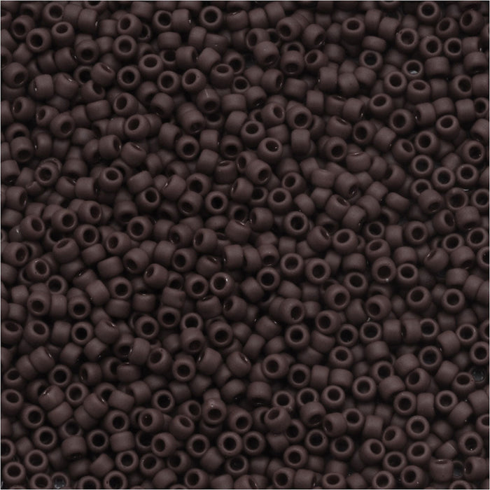 Toho Round Seed Beads 15/0 #46F 'Opaque Frosted Oxblood' 8g
