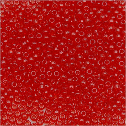 Toho Round Seed Beads 15/0 #5B Transparent Siam Ruby 8g