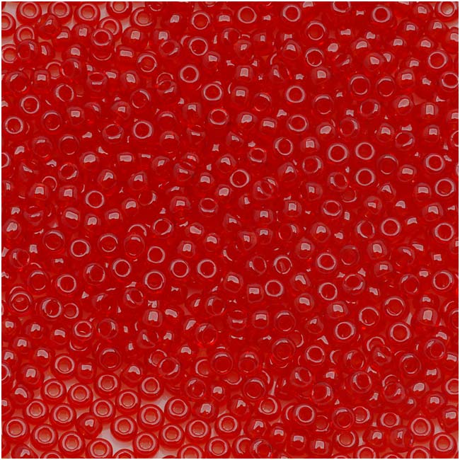 Toho Round Seed Beads 15/0 #5B Transparent Siam Ruby 8g