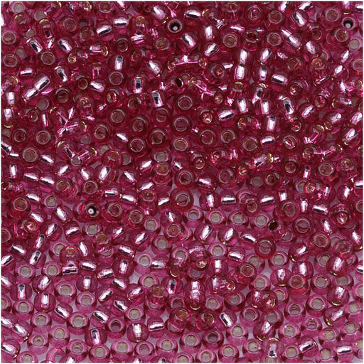 Toho Round Seed Beads 15/0 #2218 'Silver Lined Mauve' 8g