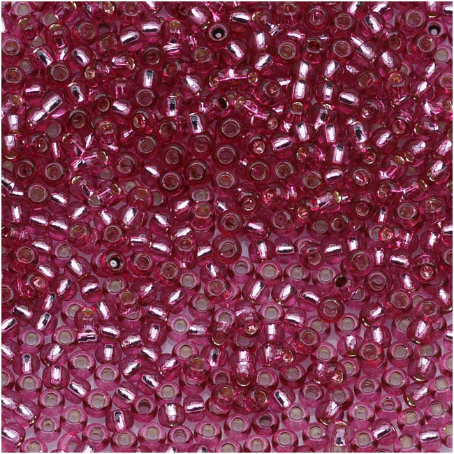Toho Round Seed Beads 15/0 #2218 'Silver Lined Mauve' 8g