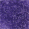 Toho Round Seed Beads 15/0 #2224 'Silver Lined Purple' 8g