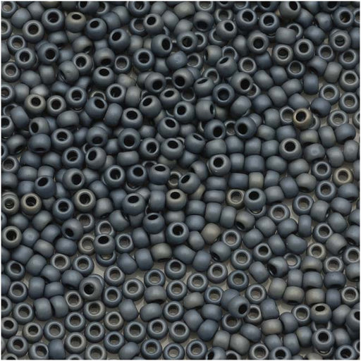 Toho Round Seed Beads 15/0 #612 'Matte Gun Metal' 8g