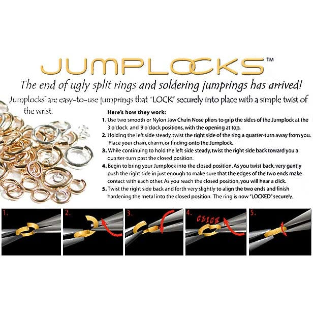 JUMPLOCK Jump Rings, Round 6mm 18 Gauge, Gold-Filled (6 Pieces)