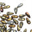 Czech Glass Mini Dagger Beads, 2.5x6mm, 10 Gram Tube, Iris - Brown