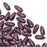 Czech Glass Mini Dagger Beads, 2.5x6mm, 10 Gram Tube, Metallic Suede - Pink