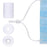Fablastic Cord Locks for Mask Making, Cylinder 7x10mm with 1.6 & 4.5mm Holes, White (48 Pieces)