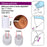 Fablastic Cord Locks for Mask Making, Cylinder 7x10mm with 1.6 & 4.5mm Holes, White (48 Pieces)