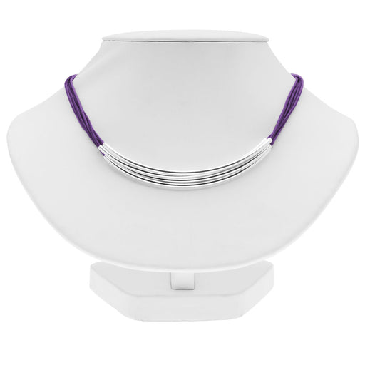Noodle Bead Necklace in Purple
