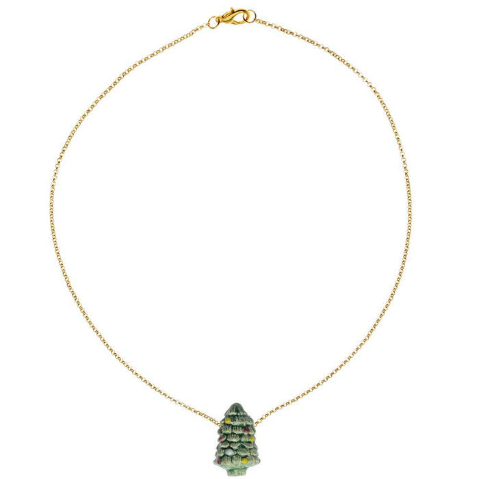 Retired - Ceramic Christmas Tree Necklace