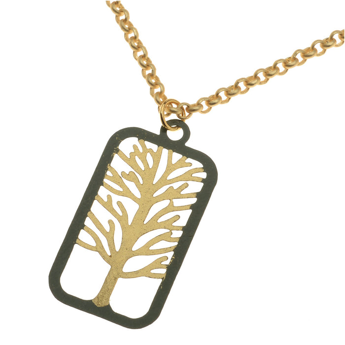 Retired - Golden Boughs Necklace in Olive