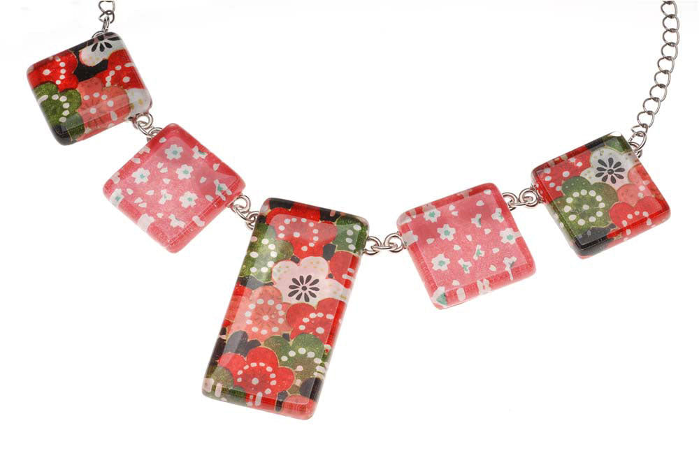 Retired - Have a Chiyogami Christmas Necklace