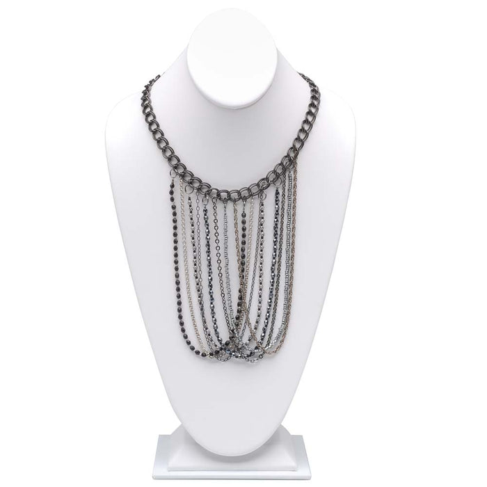 Retired - Looped Fringe Statement Necklace