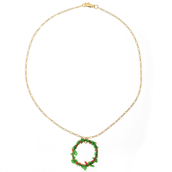 Retired - Christmas Wreath Necklace