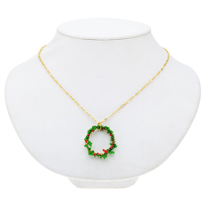 Retired - Christmas Wreath Necklace