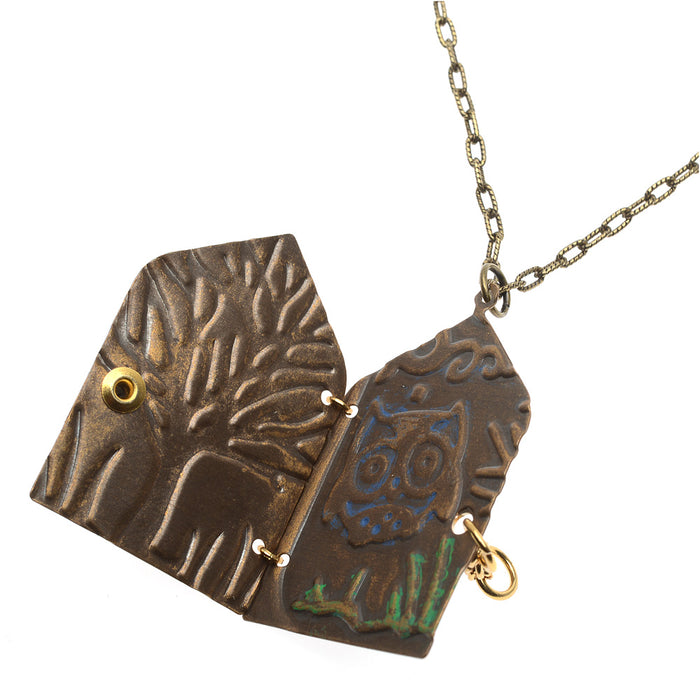 Retired - Peeking Owl Necklace