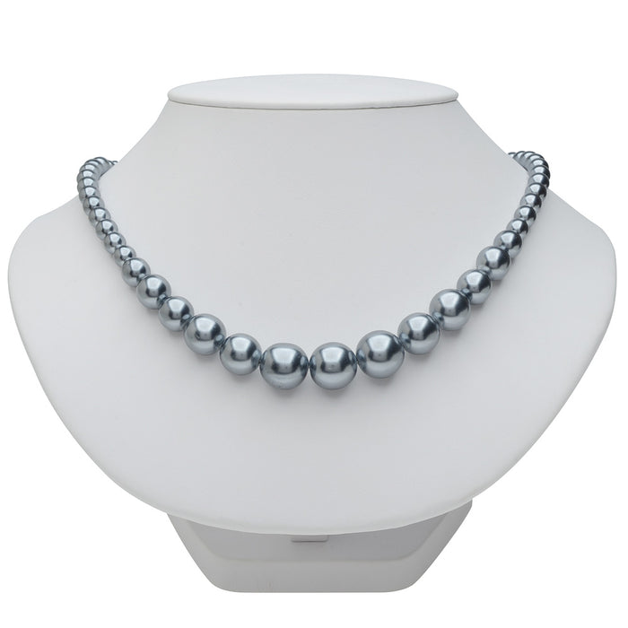 Retired - Graduated Pearl Necklace in Grey