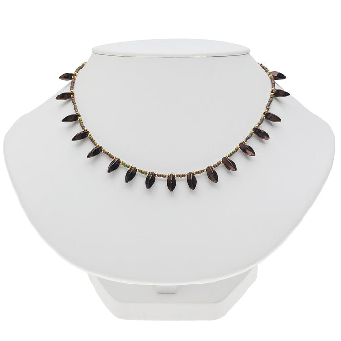 Retired - Jet Vega Twist Necklace