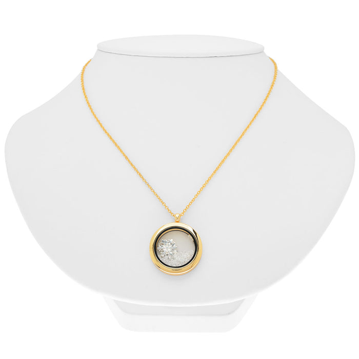 Retired - Tumbling Snow Locket Necklace