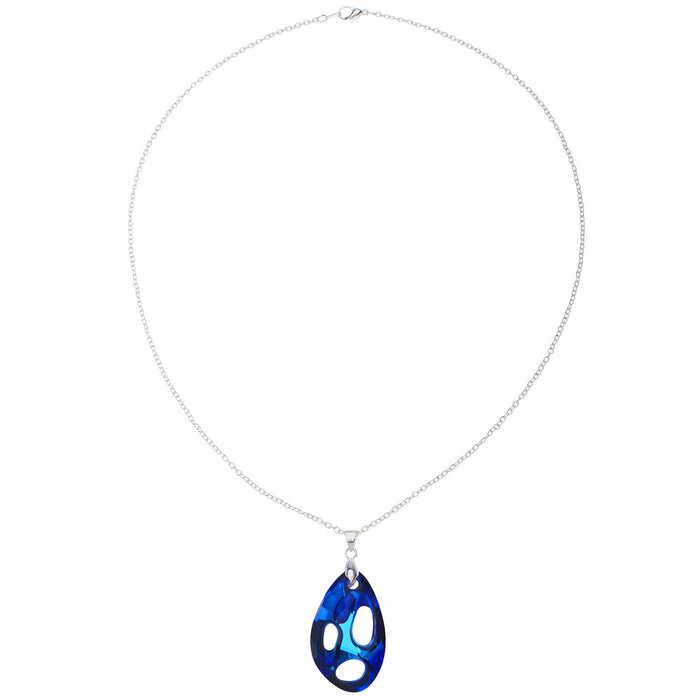 Retired - Bermuda Blue Radiolarian Pendant Necklace