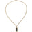 Retired - Black and White Marbled Gold Pendant Necklace