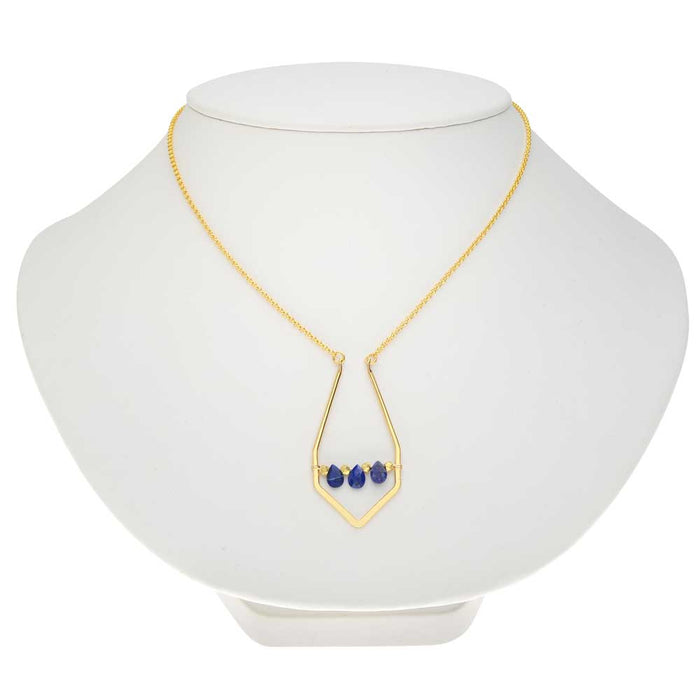 Retired - Lapis Lazuli Diamond Pendant Necklace