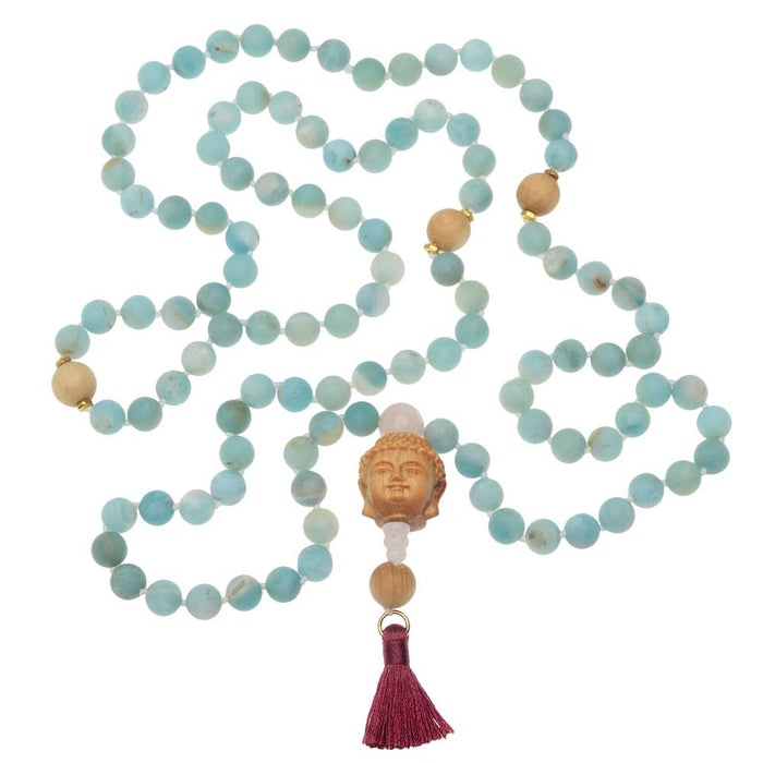 Retired - Amazonite Tibetan Buddha Mala