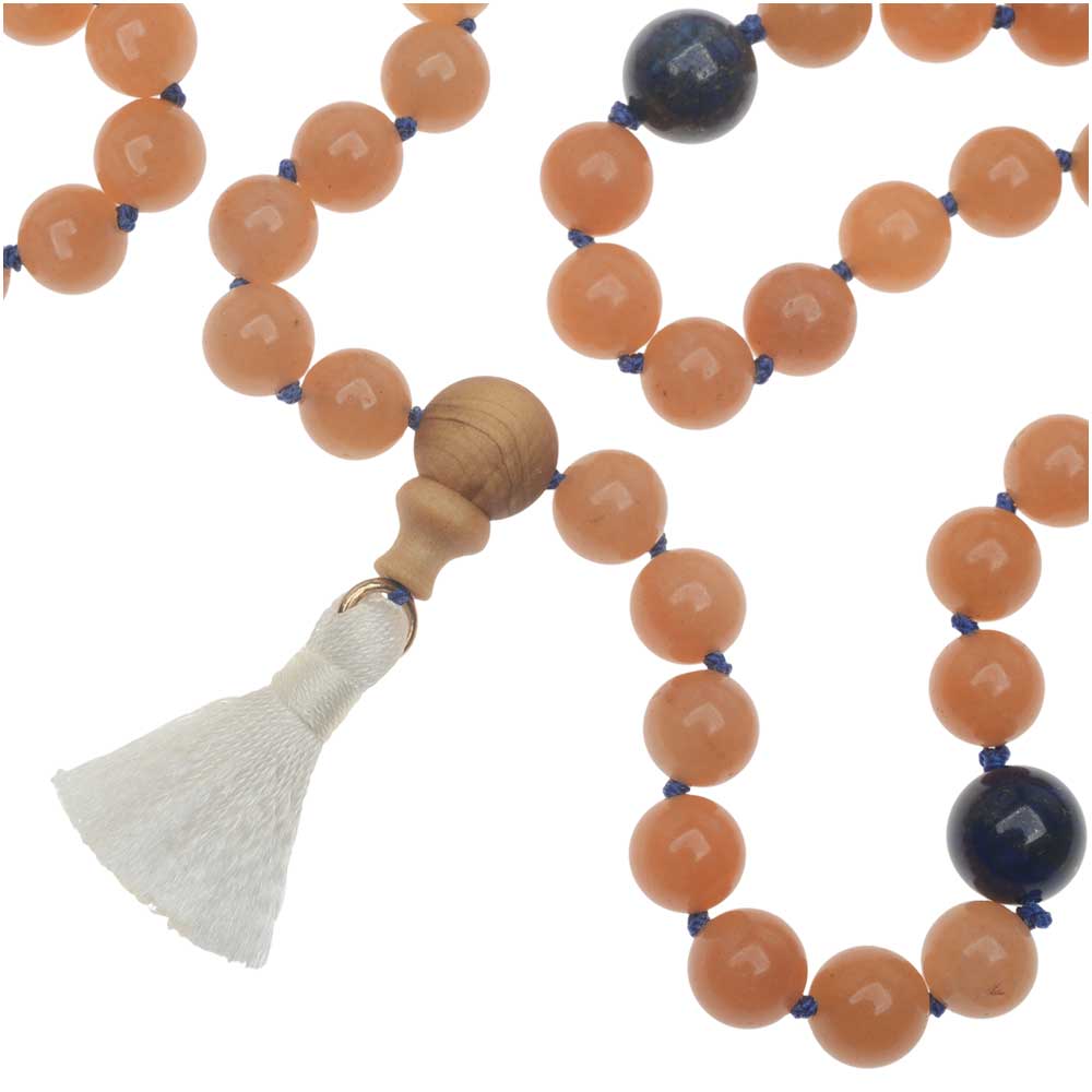Retired - Orange Aventurine Lapis Zen Style Mala