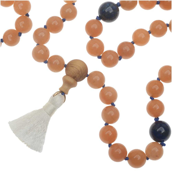 Retired - Orange Aventurine Lapis Zen Style Mala