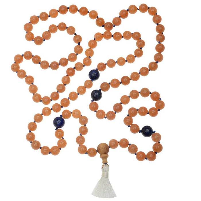 Retired - Orange Aventurine Lapis Zen Style Mala