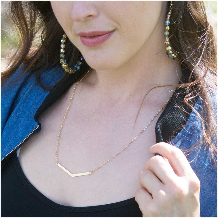 Retired - Gold Chevron Necklace