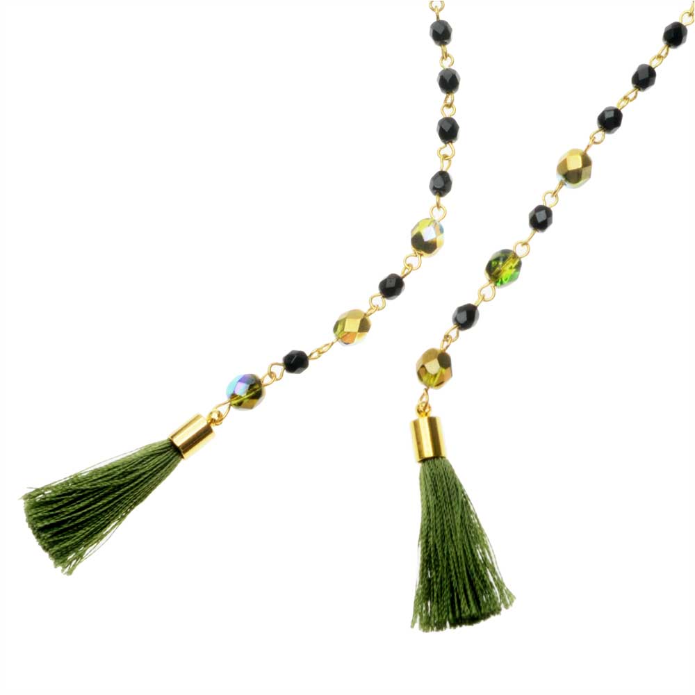 Mediterranean Nights Lariat Choker Wrap Necklace