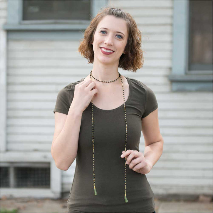 Mediterranean Nights Lariat Choker Wrap Necklace