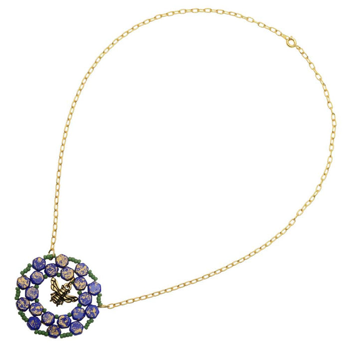 Retired - Bee Keeper Necklace in Blue