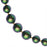 Graduated Pearl Necklace in Scarabaeus Green