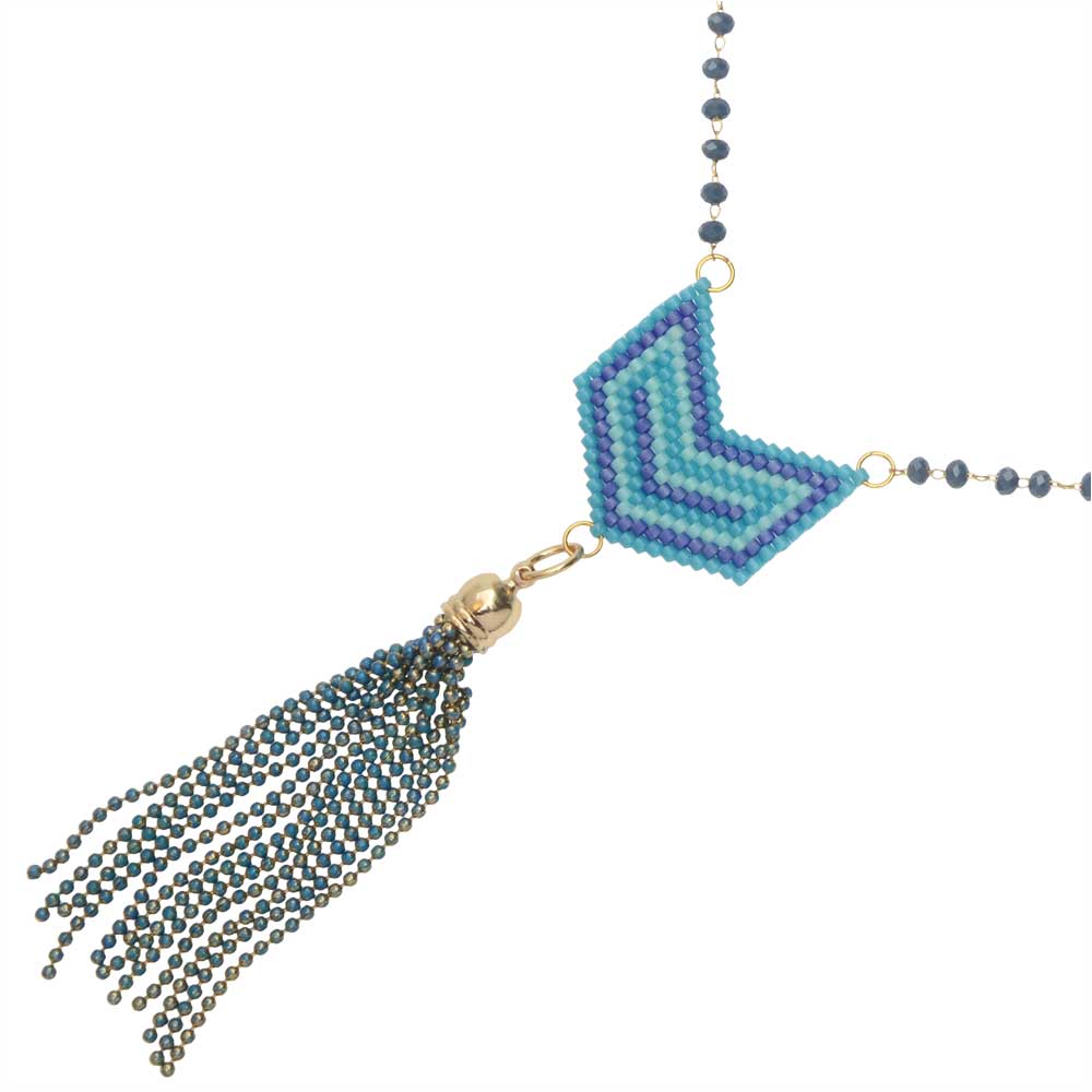 Retired - Chevron Blues Necklace
