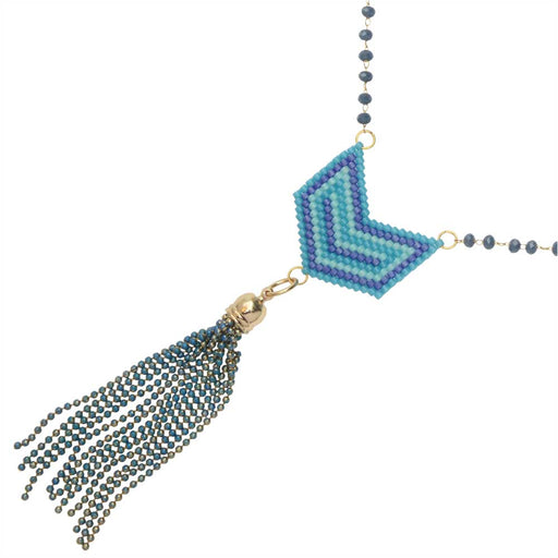 Retired - Chevron Blues Necklace